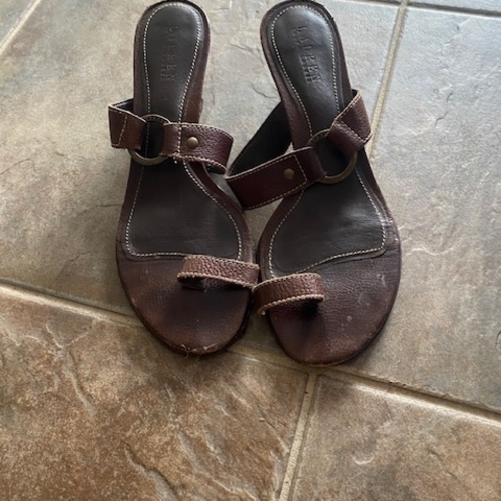 Brown Leather Women Shoes